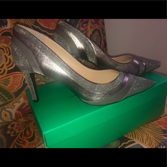 Sparkling Silver and Bronze Dress Heel - Picture 2 of 6